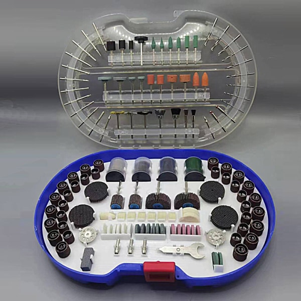 Låda med 276 universella roterande verktygstillbehör för polering, borrning, slipning, snidning och skärning