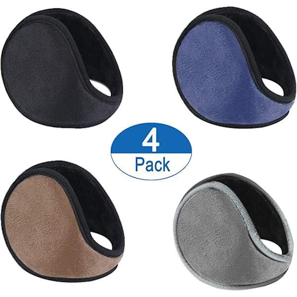 4-pack Multifärgade Vinter Utomhussporter Snöbräda Vindtäta Plysch Öronmuffar Unisex Öronmuffar