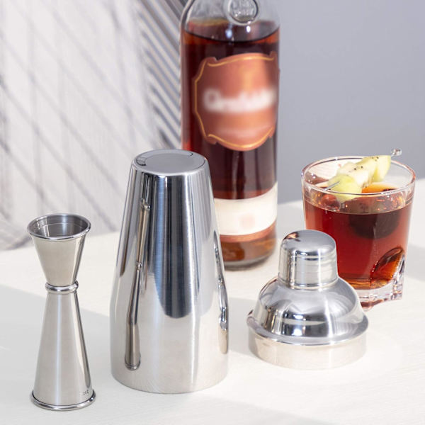 1 stk. Jigger til bartending, Dobbelt Cocktail Jigger Premium 304 Rustfrit Stål Jigger 2 OZ 1 OZ med Målinger