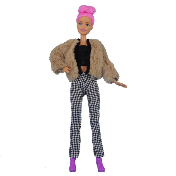 8 uppsättningar Barbie-kläder, lämpliga för 30 cm Barbie-dockor, modekläder, olika tröjor, coa