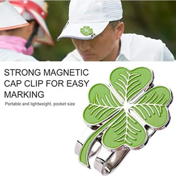 2 Stk Golf Hat Clip Passer til Golfbold Marker Magnetisk kløver
