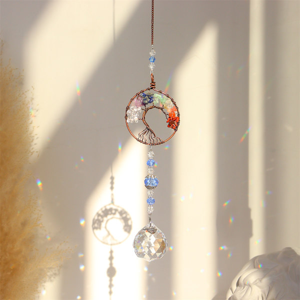 Ensemble 3 , Attrape Soleil Cristal,Verre Clair Prisme Fleur de