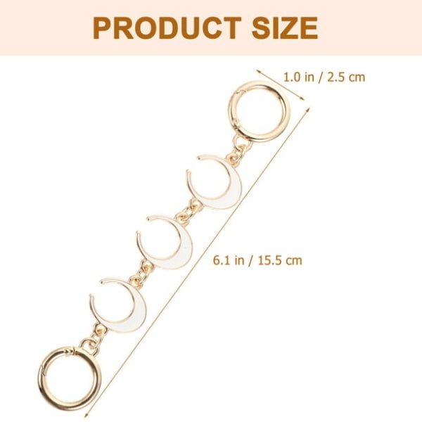 2 kpl Laukunpidennysketjua Diy Laukun Ketju Seos Crescent Design Laukku
