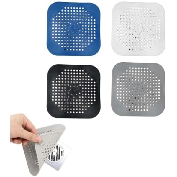14x14cm 4 kpl Silikoninen Viemäri Suodatin, Viemäri Suodatin, Amme Hiusten Suodatin, Suihku Hiusten Suodatin, Keittiöallas Viemäri