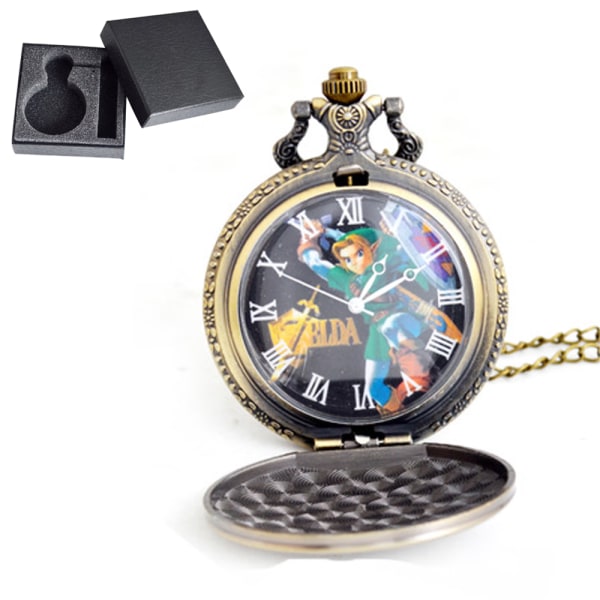 The Legend of Zelda Pocket Watch Vintage Quartz Pocket Watch, Rom