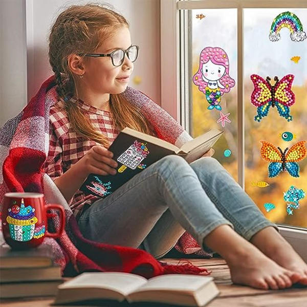 Diamantmålning för barn, 33 delar Djurmotiv DIY Diamant