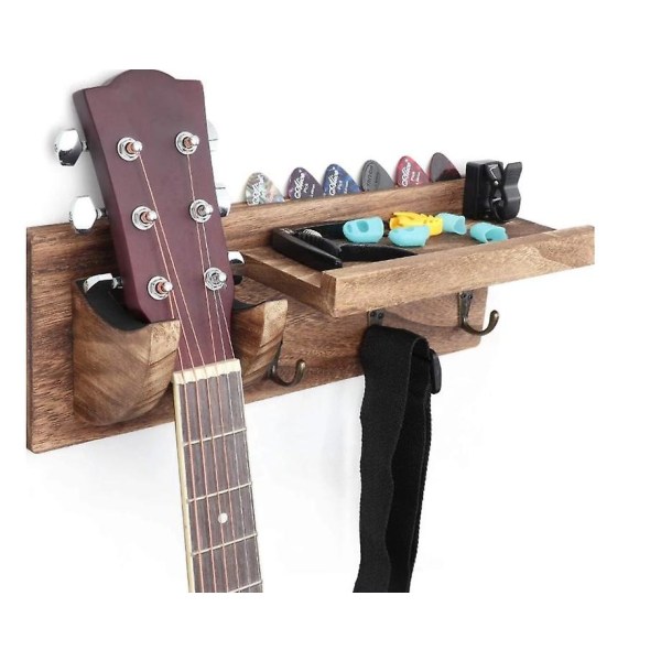 Gitarrväggshyllan Trä Väggmonterad Gitarrställ Gitarrstativ