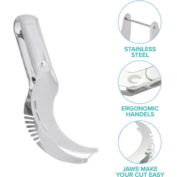 Vattenmelon Slicer Cutter Rostfritt Stål Frukt Snitta Skiva Skär Former Cantaloupe Melon