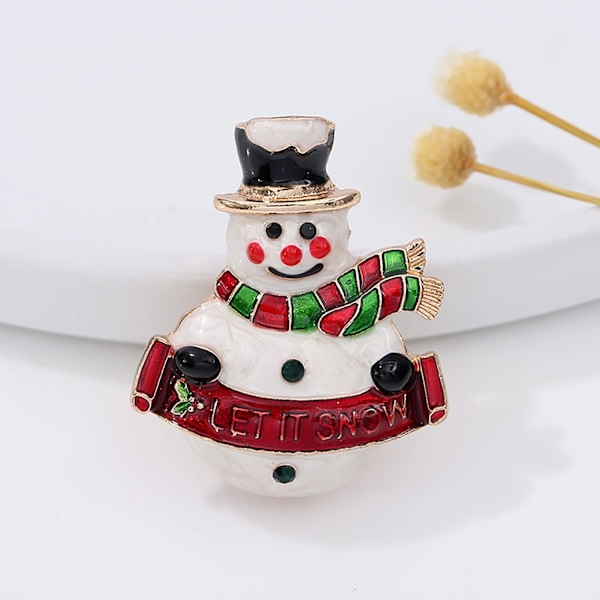 1 st  Julbroch Nål Kristall Julgran Snöflinga Rensa Jingle Bell Broscher Semesterfest Present till Kvinnor