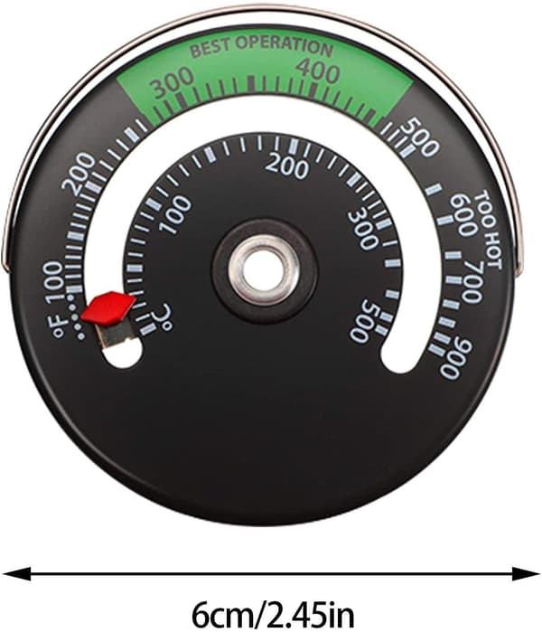 Pejstermometer, Magnetisk Ovntermometer, Varmepibertermometer, Træovn Temperaturmåler
