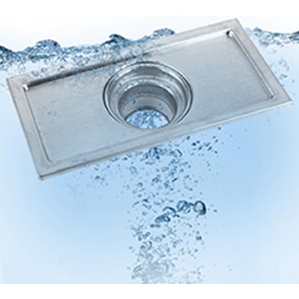 Golvbrunn Golvbrunn Rektangulär Golvbrunn, 20x10cm Rektangulär Tjock Stål Golvbrunn Badrum Duschbrunn Rostfri