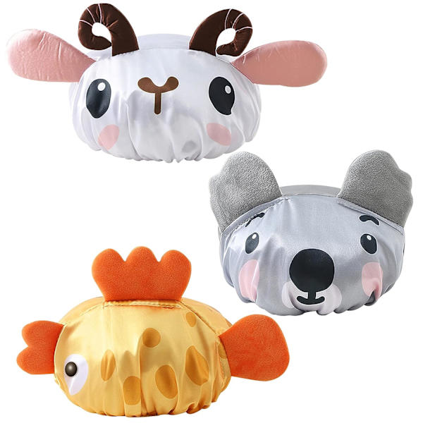 Barn Vattentäta Återanvändbara Duschmössor 3-Pack