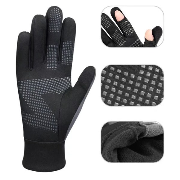 1 Pair Mens Winter Thermal Gloves Touch Screen Glove Water Resist