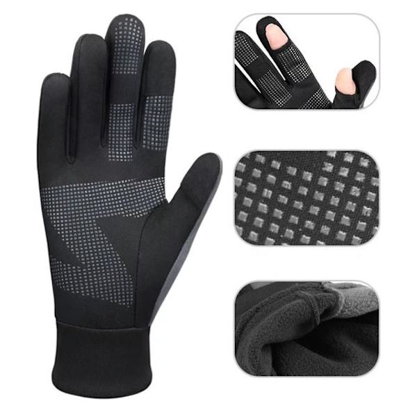 1 par termiske vinterhandsker til mænd - Touchscreen-handske - Vandresistent