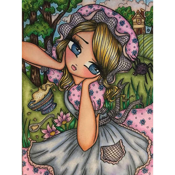 30x40cm 5D DIY Timanttimaalaussetti, Pieni Tyttö Diamond Painting