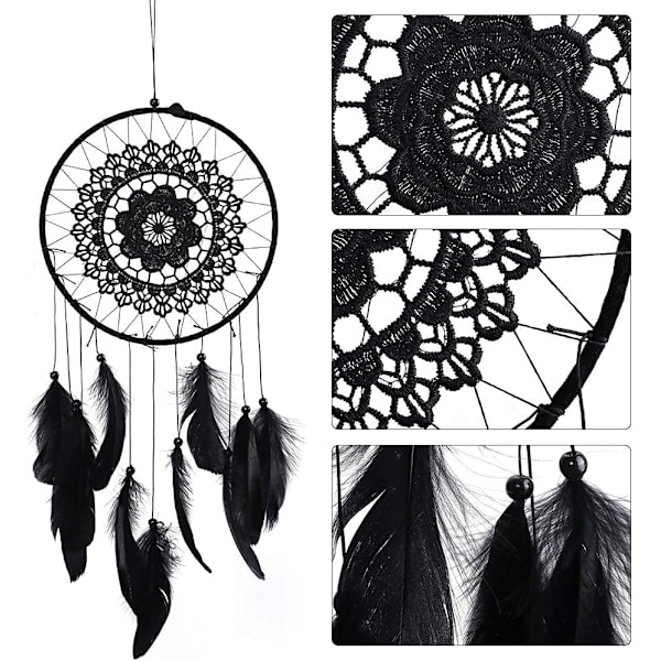 Musta Dreamcatcher - Valkoinen, Dreamcatcher-helmillä