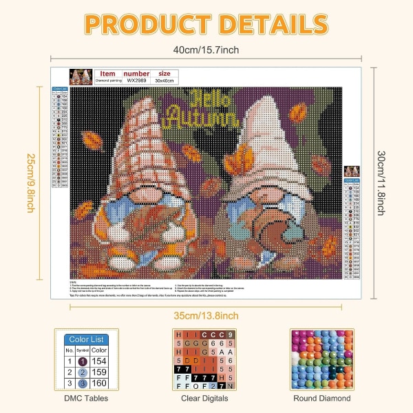 Dwarfs 5D diamond painting kit 30x40 cm F