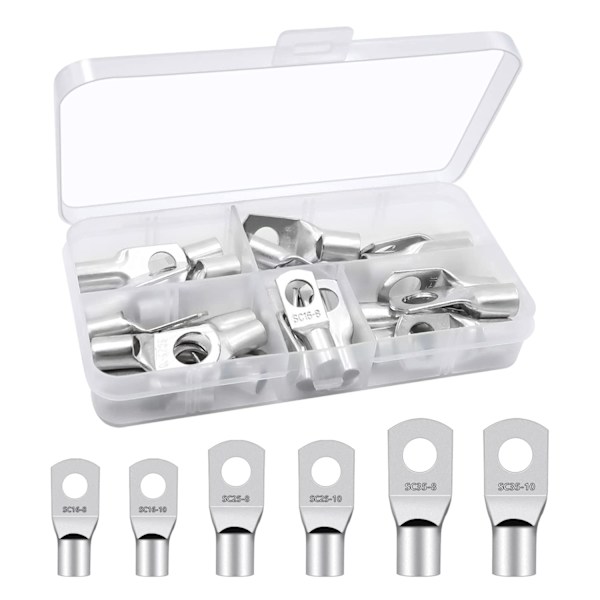 30 stk. kabelterminaler, elektriske terminaler, crimpterminaler, batteriterminaler 16mm² 25mm