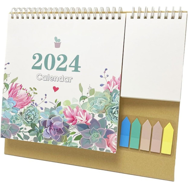 2024 Skrivbordskalender på engelska (C), Multifunktionell och praktisk arrangör