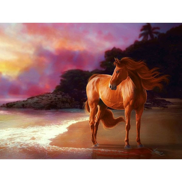 (30x40cm) DIY 5D Horse Diamond Painting by Numbers Kits til A