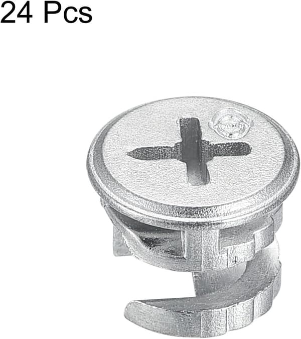 Kam Lås Mutter för Möbler, 24st 15x10mm Kopplingsmutter Spännmutter Möbelkoppling Kam Beslag