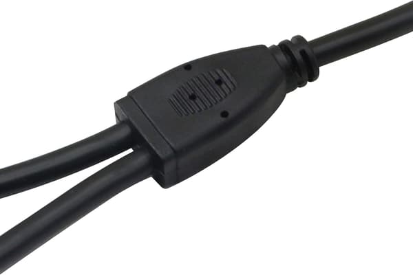 5,5/2,1MM 12V DC Splitter Power Cable 1 Han til 2 Hun Con