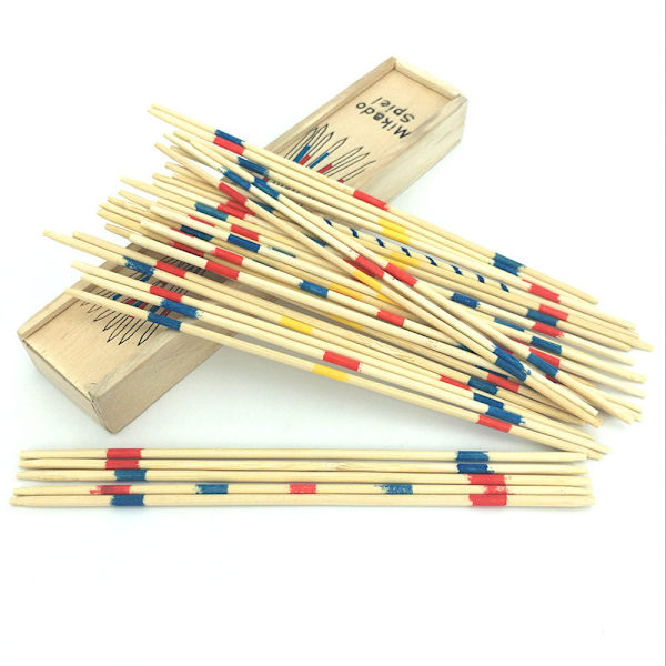 41 kpl - Mikado puinen 17,8 cm - Puinen kynäkotelo, 3-99 v