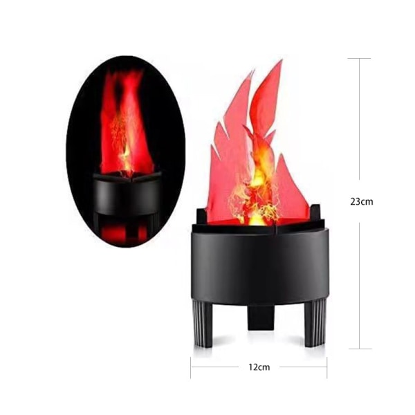 LED-simuleret flammelampe, dynamisk med LED-flamme lyseffekt