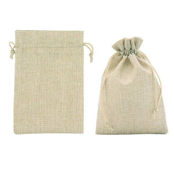 20 kappaletta 20x30 cm juuttikassi, pellavapussilaukut, uudelleenkäytettävät säilytyspussit, korupussit, lahjapussit