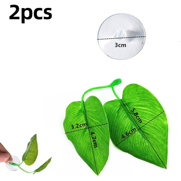 2 stk. hængekøje til betta fisk seng kunstig betta plante akvarie dekoration med sugekop simula
