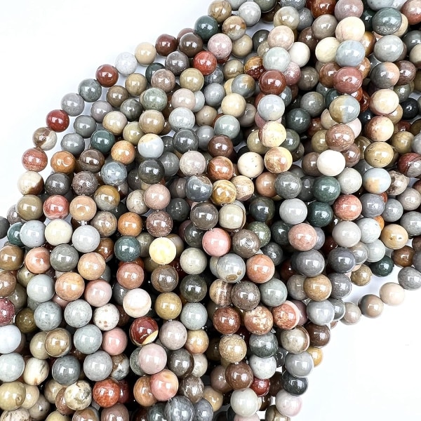 6-pack naturliga runda lösa pärlor för smyckestillverkning, gör-det-själv-bh
