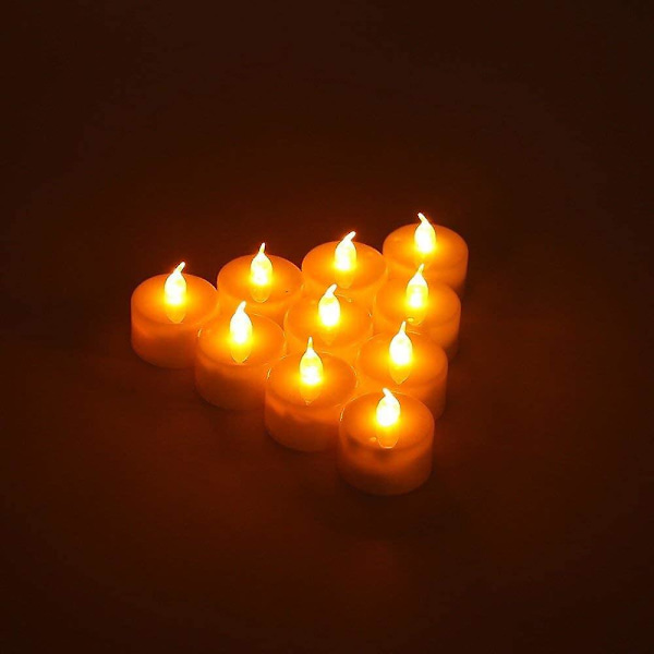 (48-pack) Realistiska LED-värmeljus med flimrande låga
