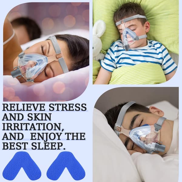 24-pack näskuddar för mask, undviker luftläckage, näskuddar för tillbehör, bekvämt nässkydd, sömnmaskfoder, mjuka kuddar, tillbehör (blå)