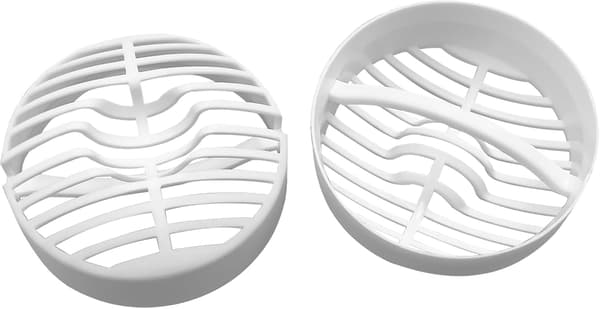 Set med 2 hårfångare för dusch - Diameter: 60 mm - Hårfilter - Kompatibel med modellen