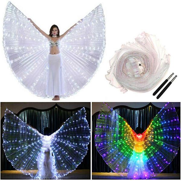 LED-vingkappa (vit), magdansstång, scenbelysning, 36