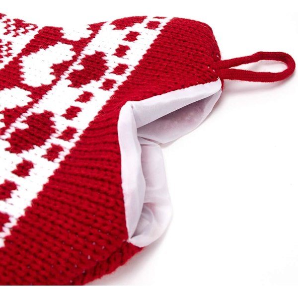 1 st  Ny Stickad Hund Julstrumpa för Husdjur Extra Stor Ornament Dekorationer för Familj Semester Säsong Dekor Chr