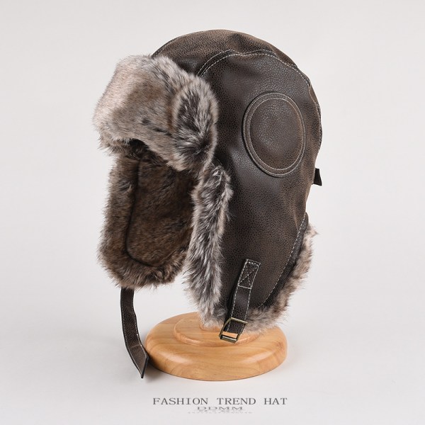 Unisex Faux Fur Hat Tuulenpitävä Winter Cap Hatut Russian Beanie