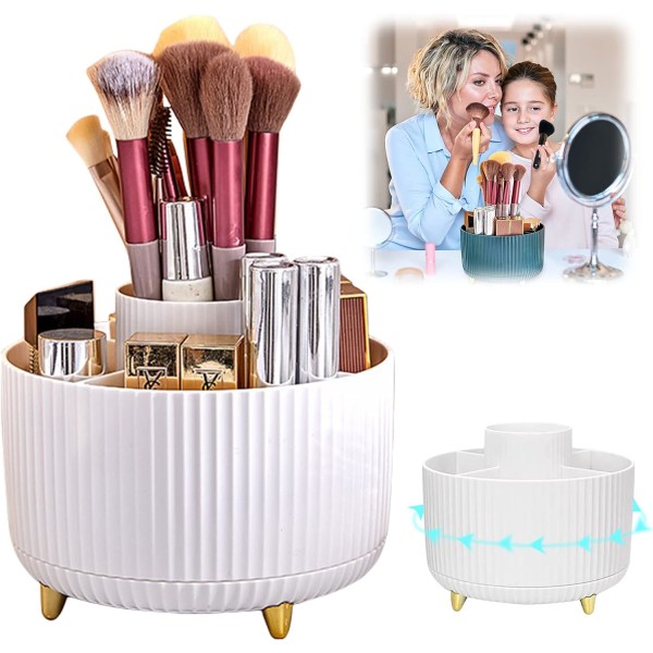 360° Makeup Organizer, Multifunktionel Kosmetisk Box Opbevaring, Roterende Makeup Organizer, Parfume Opbevaring