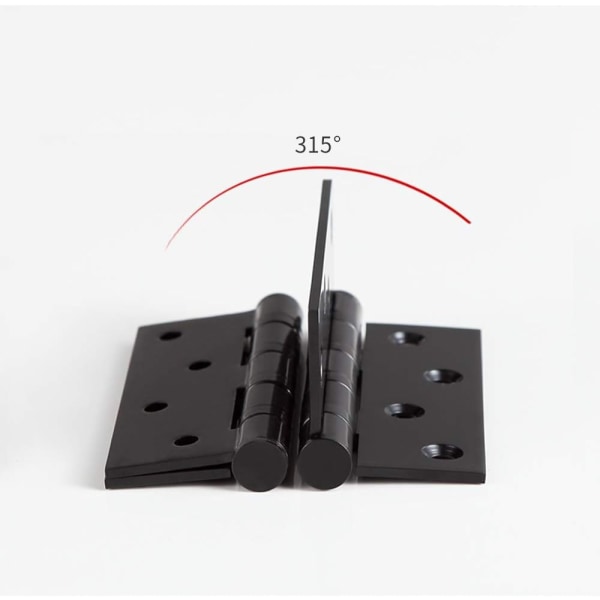(2 stk.) Rustfrit stål hængsel dørhængsel 100x76 mm, udvendige trædørhængsler skab kugleleje