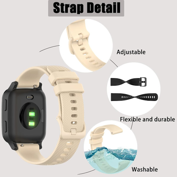 Nopea vaihdettav hihna, 22mm silikoni rannekkeet Garmin korvaava ranneke kello naisille ja miehille