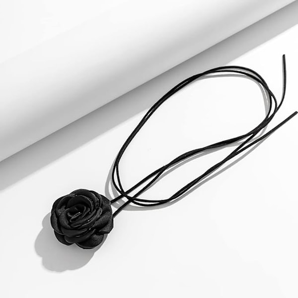 1 kpl Kukkien Choker-kaulakoru Naisille - Säädettävä Nauhakiinnitys Käsintehty Sametti Kukkien Choker-kaulakoru, Elegantti Sum