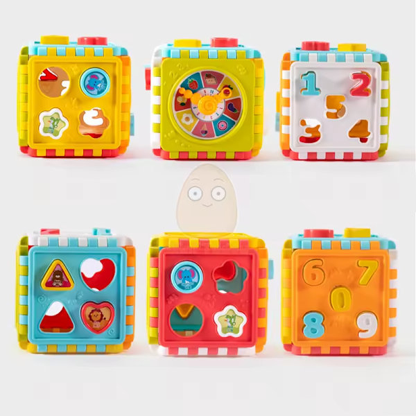 Baby Aktivitetspel Kub Match Sorter Box Färg Nummer Klocka Matematik Kit Pedagogiska Interaktiva Leksaker f