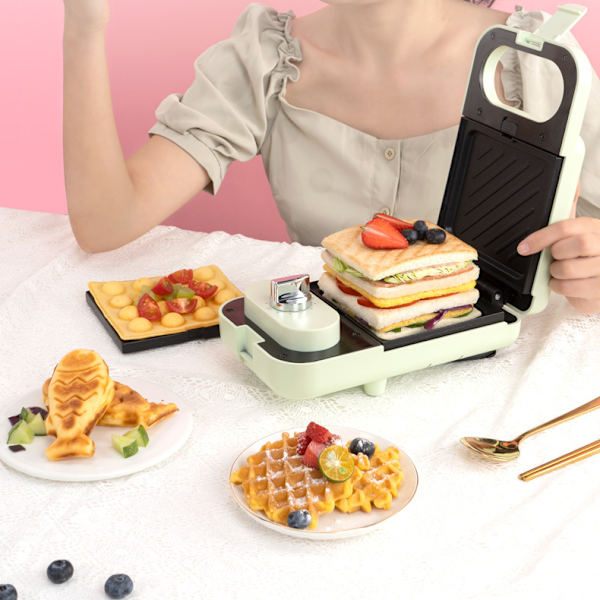 Vaaleanpunainen Tukkumyynti Keittiö Koti Aamiainen Vaffeli Sandwich M