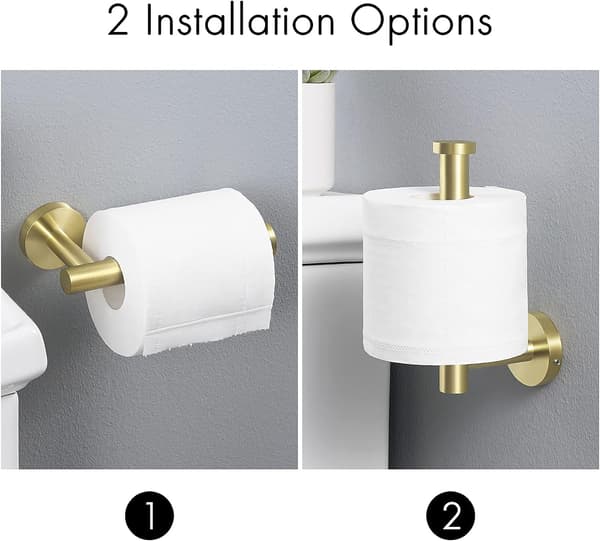 304 Rustfrit Toiletpapirholder, Børstet Guld Vægholder