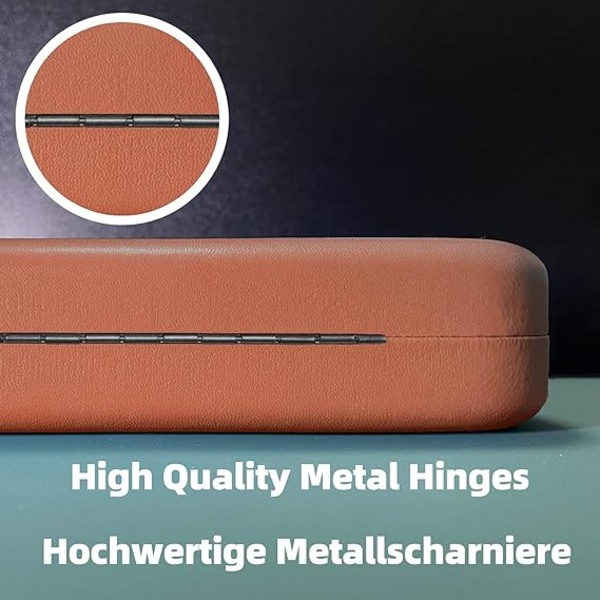 1 stk. Hardcase brilleetui, blødt PU læder brilleetui