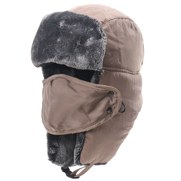 Vinterhatte til kvinder og mænd - Khaki, Vinterhat Trapper Hat
