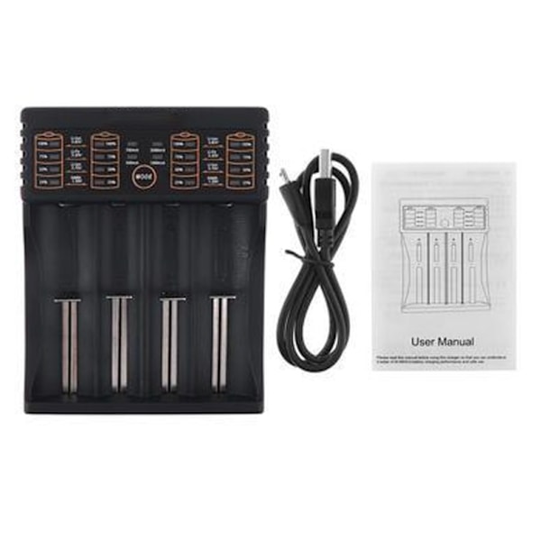 LII - 402 18650 / 26650 / 16340 lithium batteri oplader
