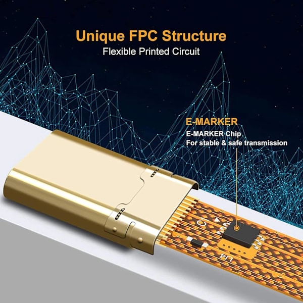 Type-C Datakaapeli Lyhyt Type-C - Type C/USB A Uros 480Gbps 3A, Fa