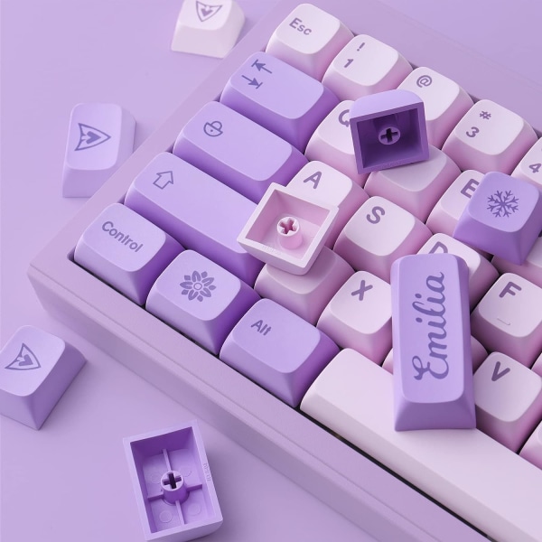 PBT Keycaps 143 Keys XDA Profil Dye-Sublimering Søte Keycaps Wit