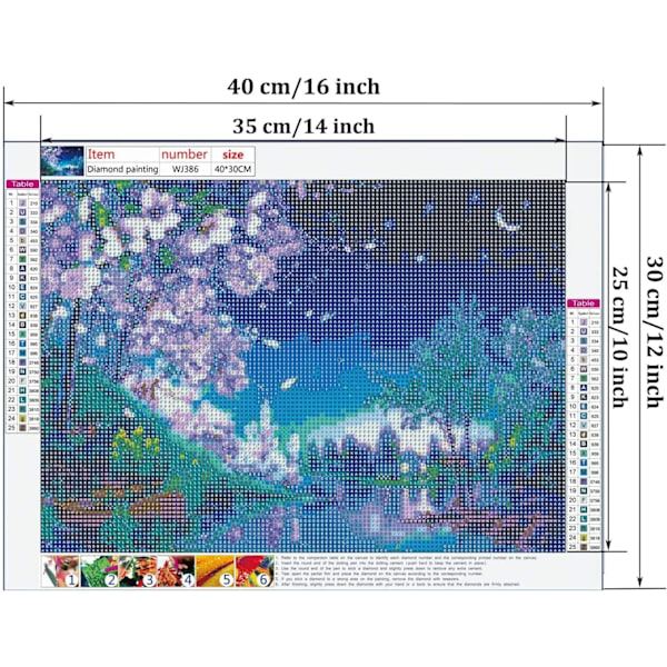 DIY 5D Timanttimaalaus Strass Complet, Timanttibrodeeraussetti